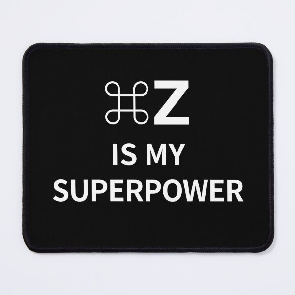 Item preview, ⌘Z Is My Superpower – Mac Designer Minimalist Shirt designed and sold by LoveNLaughterCo.