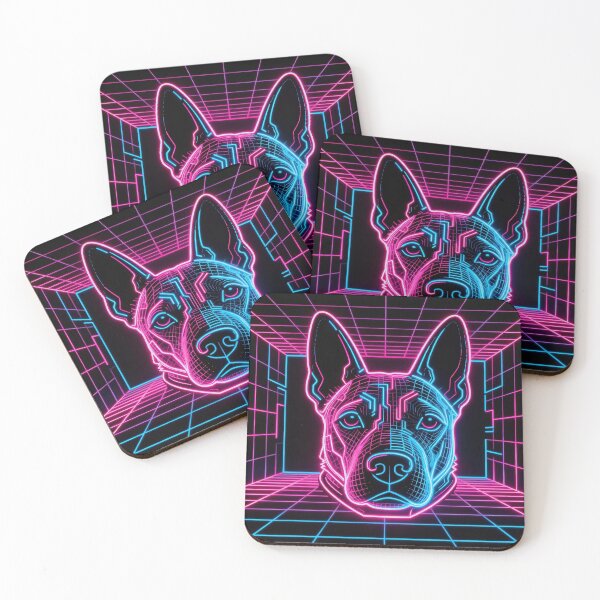Item preview, Neon Cyber Dog in Virtual Grid Realm designed and sold by TheCalmEdit.