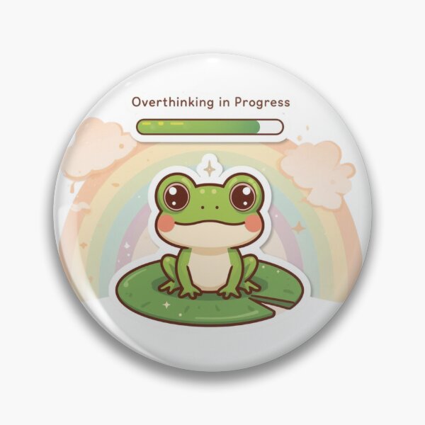 Item preview, Cute Frog - Overthinking In Progress! designed and sold by ProductsbyPower.