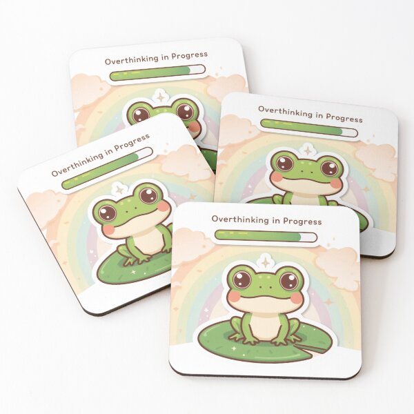 Item preview, Cute Frog - Overthinking In Progress! designed and sold by ProductsbyPower.
