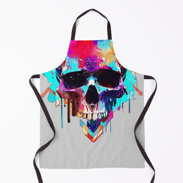 Item preview, Colorful Abstract Skull Neon Splash Art designed and sold by ZetaDream.