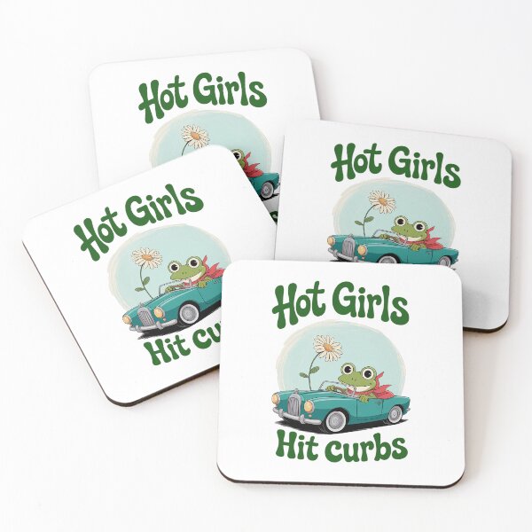 Item preview, Sarcastic Frog for Women, Hot Girls Hit Curbs Funny Meme Top designed and sold by estellaken.
