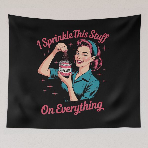 Item preview, Sarcasm Glitter Funny Retro Woman  designed and sold by TiredPack.