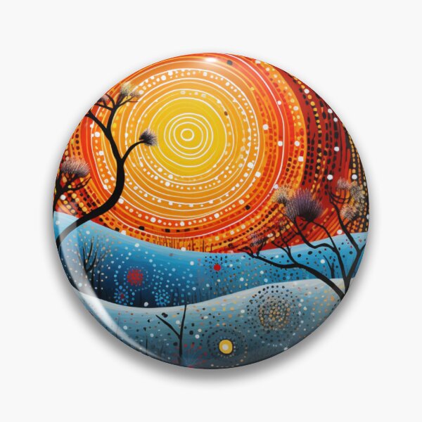 Item preview, Aboriginal Inspired Dot Art - Sunny on Kangaroo Island designed and sold by GrinGalore.