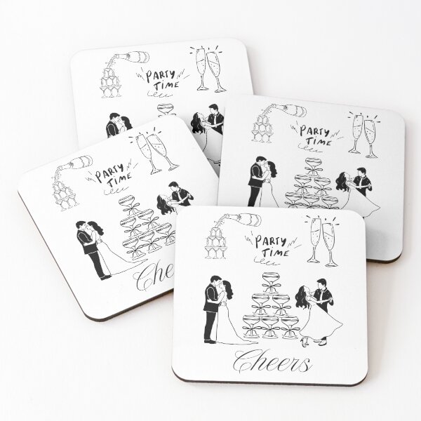 Item preview, Cheers Party Time Stacked Champagne Glasses designed and sold by MusikalTales.