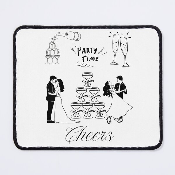 Item preview, Cheers Party Time Stacked Champagne Glasses designed and sold by MusikalTales.