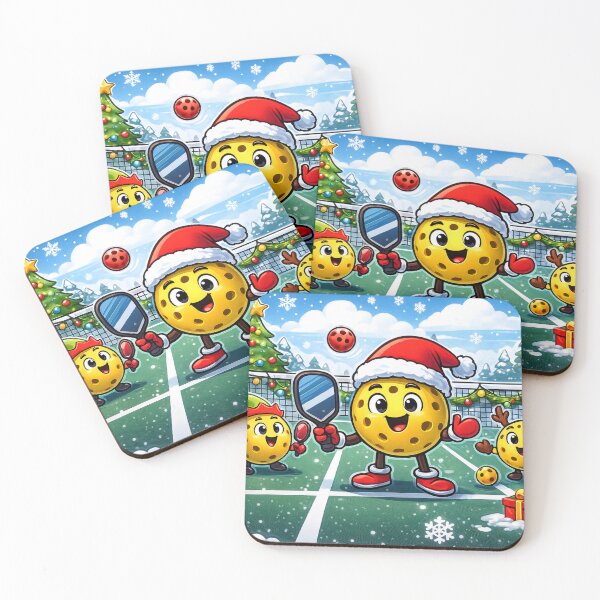 Item preview, Merry Christmas Pickleball Ball Xmas designed and sold by Prints-by-Olaf.