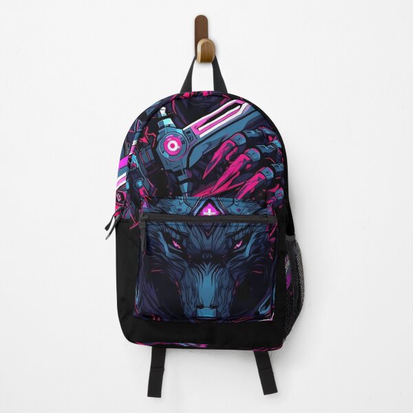 Item preview, Cyber Wolf Samurai Neon Warrior designed and sold by SoulenCify.