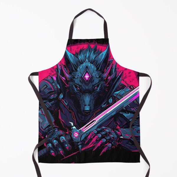 Item preview, Cyber Wolf Samurai Neon Warrior designed and sold by SoulenCify.