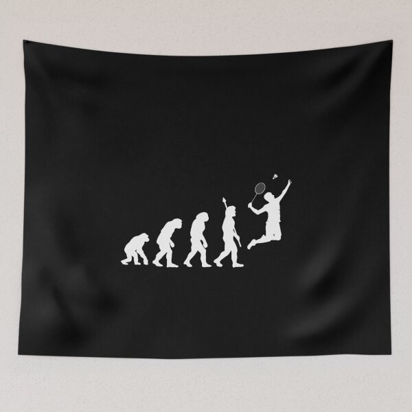 Item preview, Badminton Evolution Funny Badminton Player Darwin designed and sold by StrideSuccess.