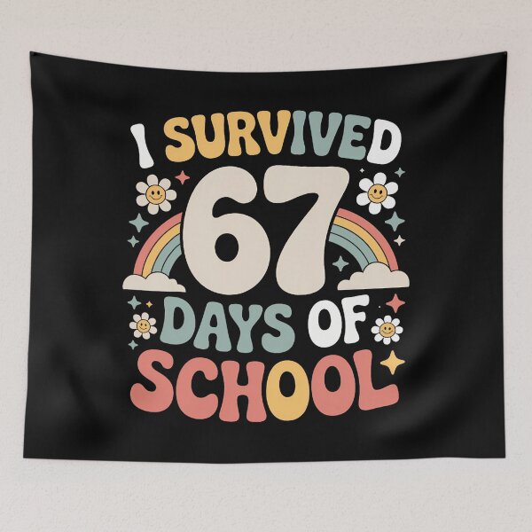 Item preview, Classic Student School of Funny 67 Days Meme I Survived 67 Teacher designed and sold by SteveSaccoro.