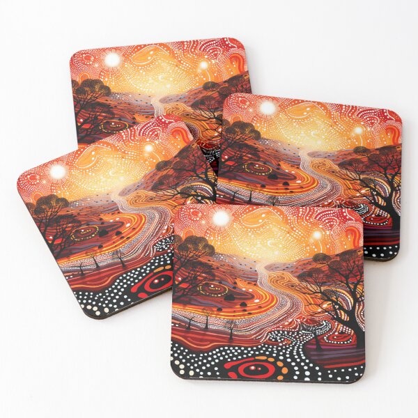 Item preview, Aboriginal Inspired Dot Art - The Path to Solar Energy designed and sold by GrinGalore.