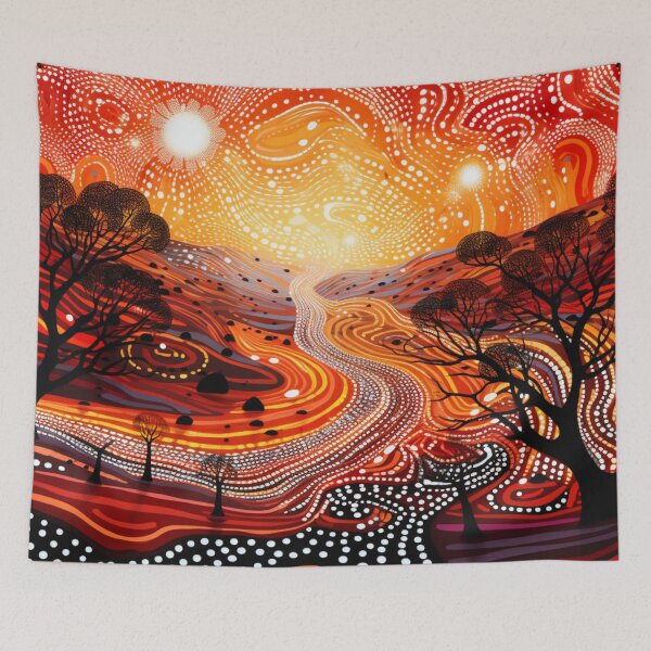 Item preview, Aboriginal Inspired Dot Art - The Path to Solar Energy designed and sold by GrinGalore.