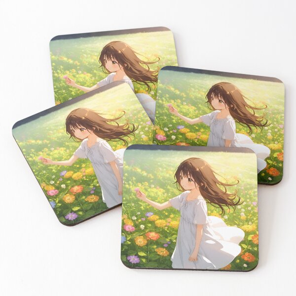 Item preview, Girl in a Sunlit Flower Field designed and sold by Silvestaria.