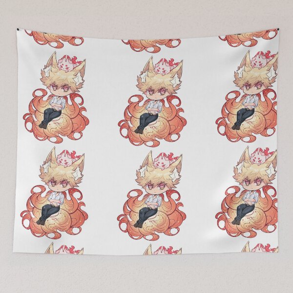 Item preview, boom boy kitsune chibi designed and sold by Feisty_Pins.