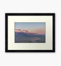 Breezy Pink and Blue Waterscape Framed Print