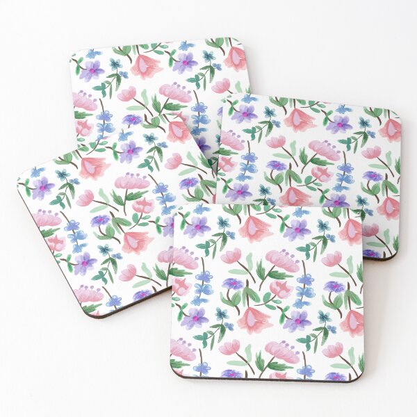 Item preview, Painterly Pink and Purple Abstract Floral Seamless Pattern designed and sold by 19-99.