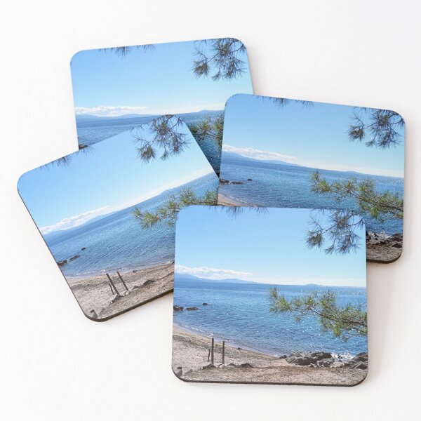Item preview, Pine-framed view of Aegean bays designed and sold by TheArtofHeart.