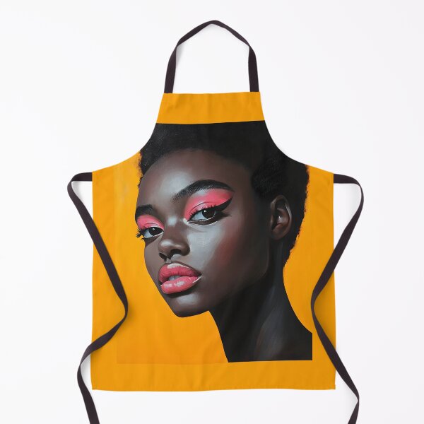 Item preview, Bold Pink Makeup Woman Portrait on Vibrant Orange designed and sold by daila70.