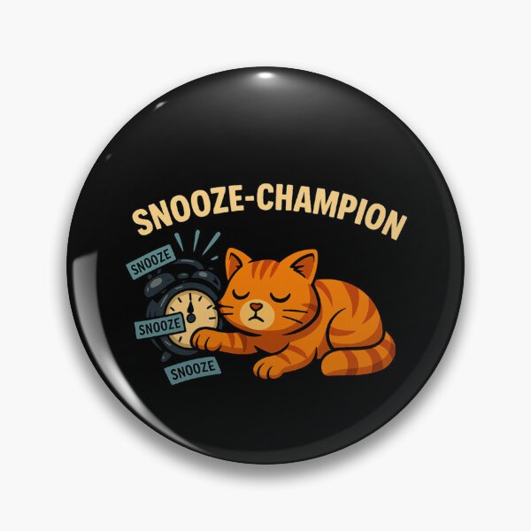 Artikelvorschau, Snooze Champion – Lustige Schlafkatze mit Wecker entworfen und verkauft von MOAVE-Design.