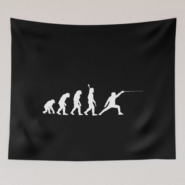 Item preview, Fencing Evolution Funny Fencer Darwin designed and sold by StrideSuccess.