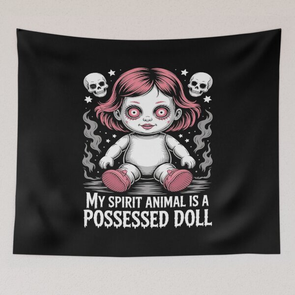 Item preview, My Spirit Animal Is a Possessed Doll Halloween designed and sold by velltoons.