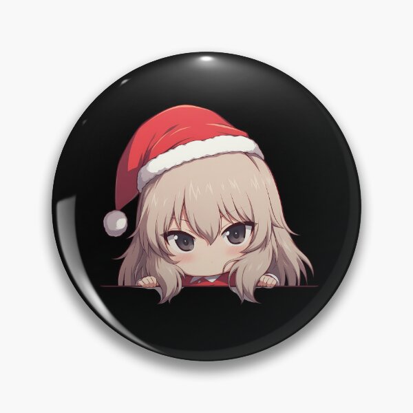 Artikelvorschau, Und Erika Itsumi Christmas Kawaii Girls Und Panzer Chibi Anime Girl Peeker entworfen und verkauft von CarlosBender.