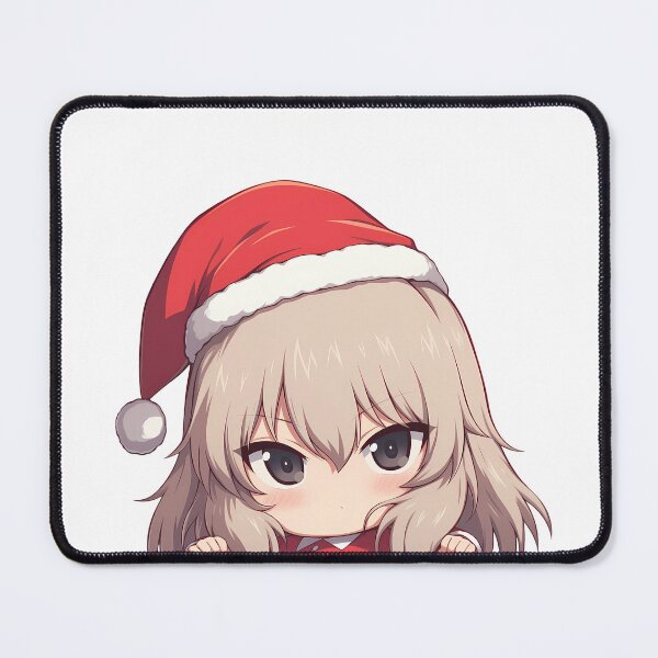 Item preview, Und Erika Itsumi Christmas Kawaii Girls Und Panzer Chibi Anime Girl Peeker designed and sold by CarlosBender.