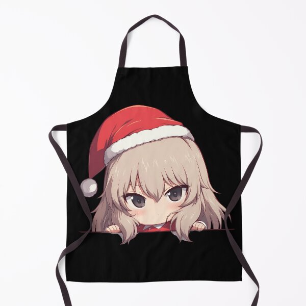 Item preview, Und Erika Itsumi Christmas Kawaii Girls Und Panzer Chibi Anime Girl Peeker designed and sold by CarlosBender.