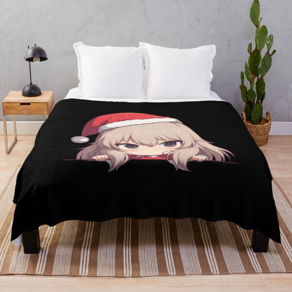 Item preview, Und Erika Itsumi Christmas Kawaii Girls Und Panzer Chibi Anime Girl Peeker designed and sold by CarlosBender.