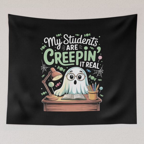 Item preview, My Students are Creepin It Real Funny Halloween designed and sold by velltoons.