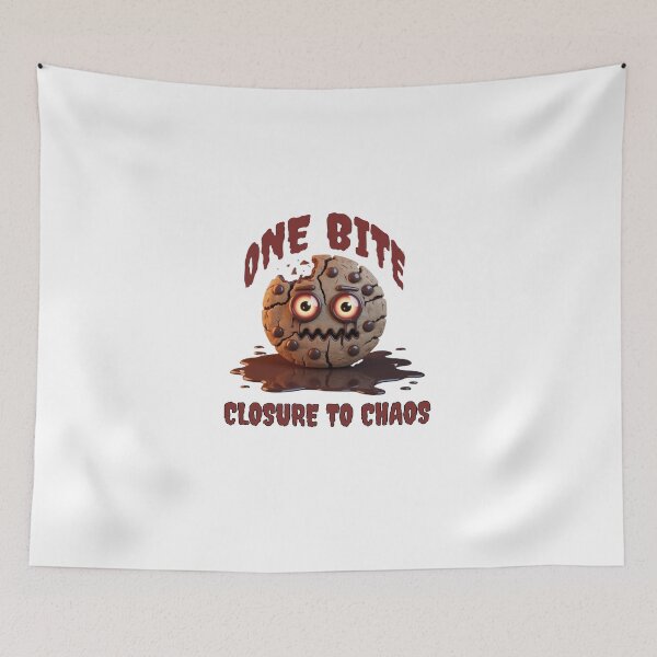 Item preview, One Bite Closure to Chaos Creepy Cookie Horror Food T-Shirt designed and sold by palavdip.
