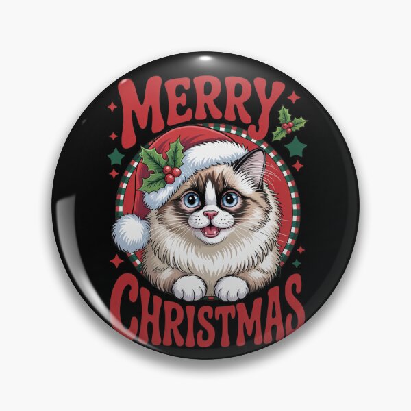 Item preview, Ragdoll cat merry Christmas Santa rich designed and sold by kaka8888.