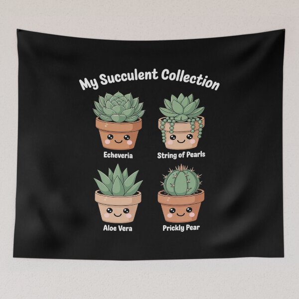 Item preview, My Succulent Collection Cute Kawaii Cactus Plant Gardener designed and sold by velltoons.