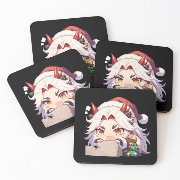 Item preview, Arataki Itto Genshin Impact Game Chibi Kawaii Christmas Peeker Oni Christmas Anime designed and sold by CarlosBender.