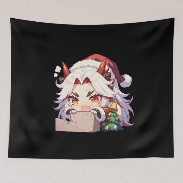 Item preview, Arataki Itto Genshin Impact Game Chibi Kawaii Christmas Peeker Oni Christmas Anime designed and sold by CarlosBender.