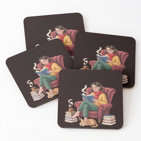 Item preview, My Weekend Is Fully Booked Cozy Bookworm Love Reading designed and sold by velltoons.