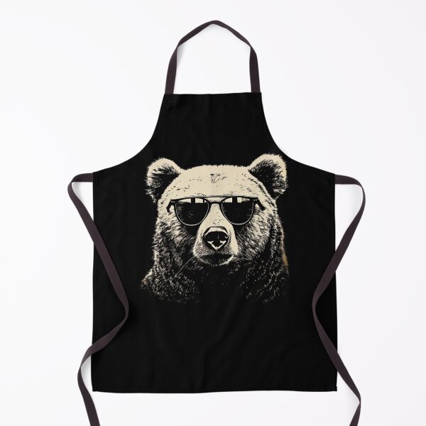 Item preview, Funny Grizzly Bear Stencil With Sunglasses Punk Rock Art Men Women designed and sold by XzavierHolland.