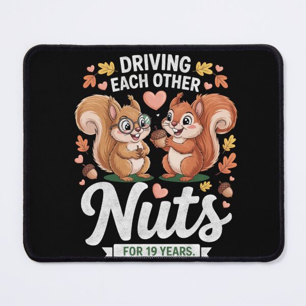 Item preview, Driving Each Other Nuts Funny Married Couple 19th Anniversary designed and sold by FreshVibe Prints.