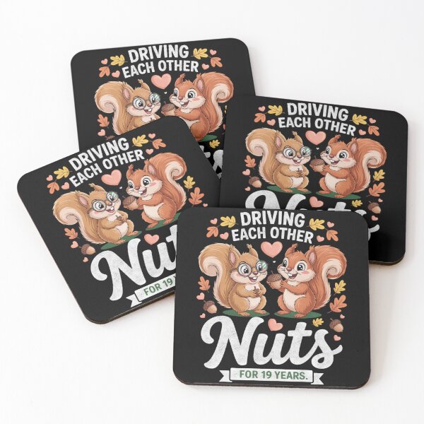 Item preview,  Driving Each Other Nuts Funny Married Couple 19th Anniversary designed and sold by FreshVibe Prints.