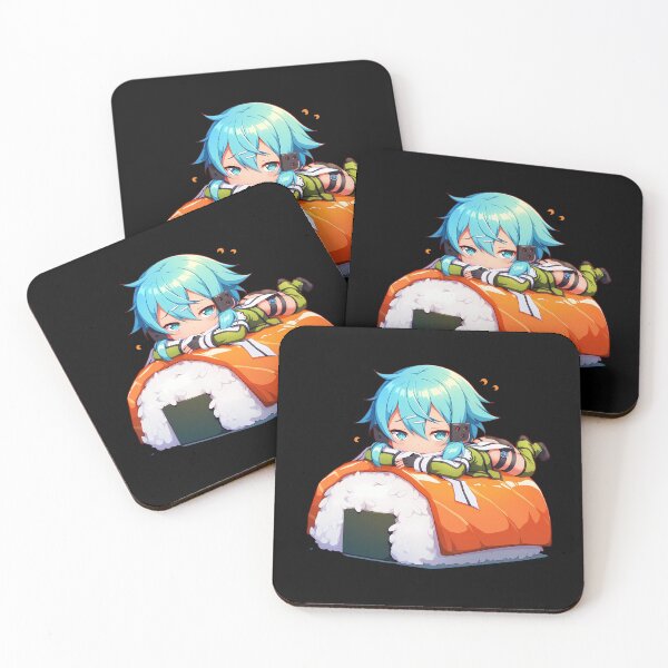 Item preview, Sinon Sword Art Online Chibi Sushi Kawaii Blue Cool Style designed and sold by CarlosBender.