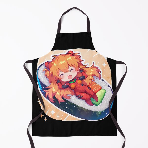 Item preview, Asuka Langley Soryu Relaxing Inside Sushi Roll Kawaii Chibi Neon Genesis Evangelion Anime designed and sold by CarlosBender.