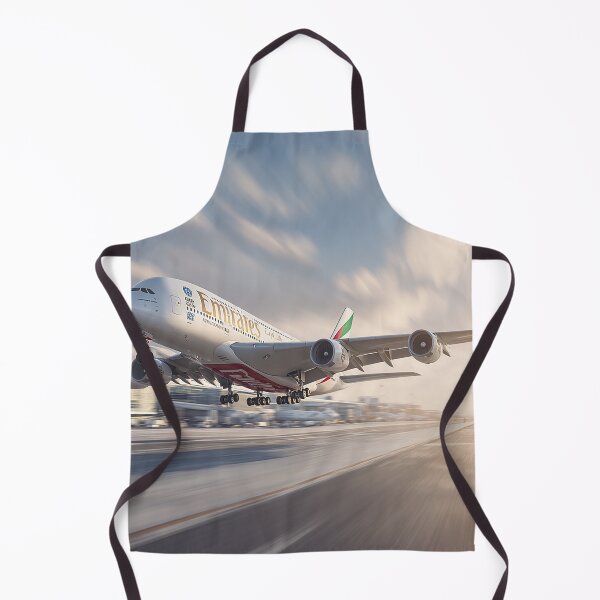 Item preview, Emirates Double Deck A380 Starting Its Takeoff Roll in Golden Light designed and sold by Skyframe Aviation.