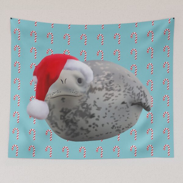 Item preview, Friendly Leopard Seal Santa designed and sold by GivernyKate.