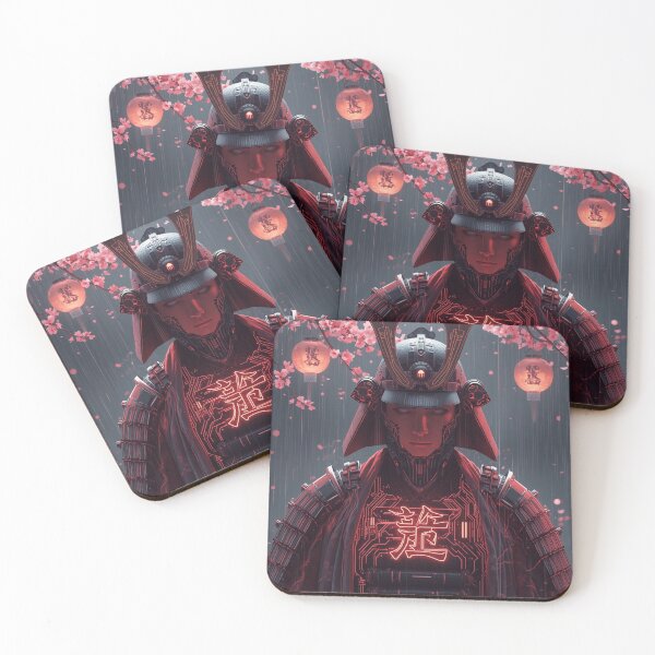Item preview, Neo-Edo Cyber Samurai Cherry Blossom Tech Warrior designed and sold by Element Horizon Studio.