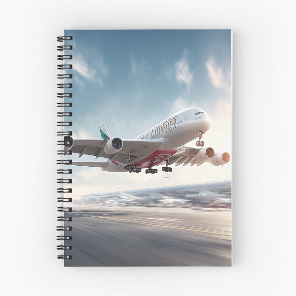 Item preview, Emirates A380 Powering Into the Air Under Blue Skies designed and sold by Skyframe Aviation.