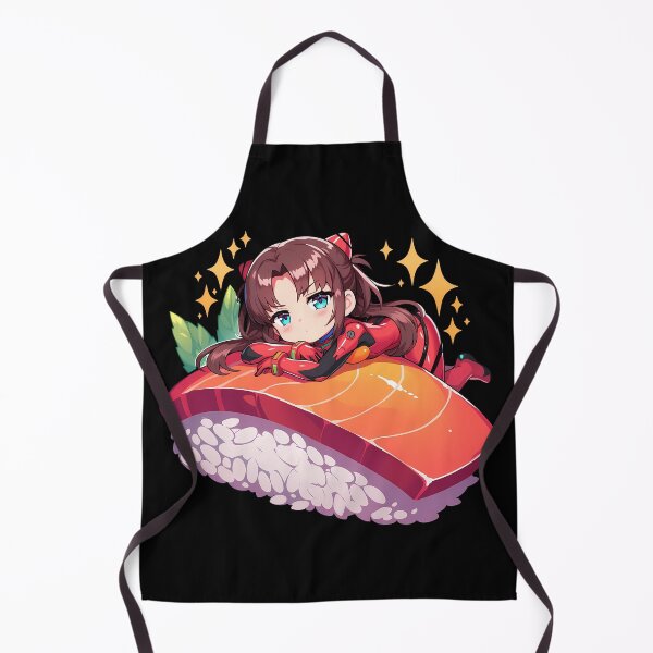 Item preview, Makinami Mari Illustrious Resting On Sushi Roll Kawaii Chibi Neon Genesis Evangelion Anime designed and sold by CarlosBender.