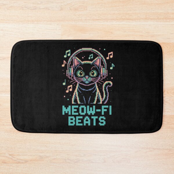 Item preview, MEOW-FI BEATS Cat LoFi Music | Cute Animal Headphones Aesthetic Design | Chill Vibe Jazz Study designed and sold by pixelpopplanet.