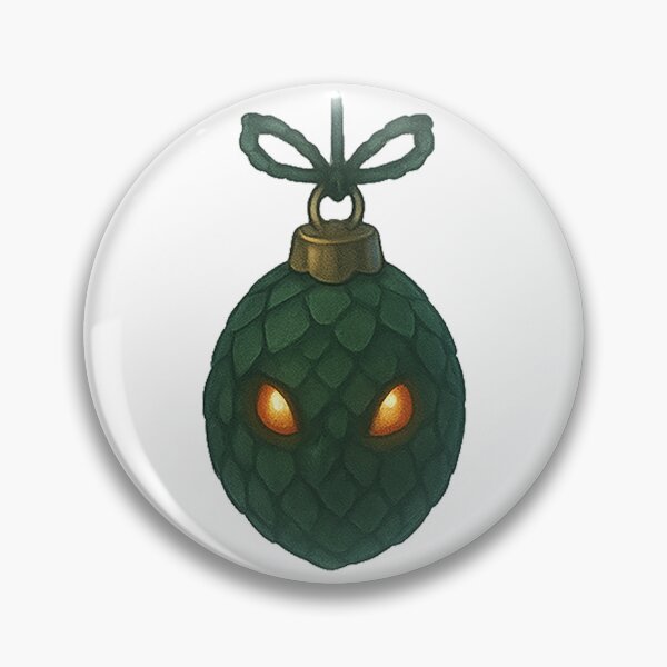 Item preview, Dragonfire Egg Ornament – Fantasy Christmas Sticker  designed and sold by AlcheArtsStudio.