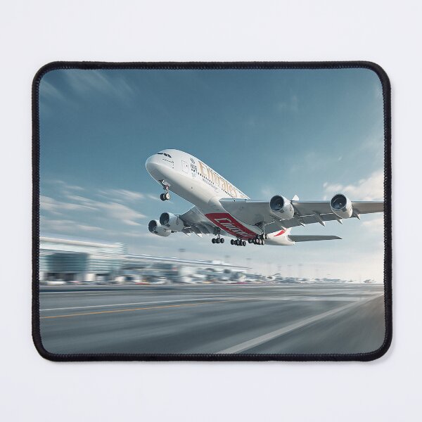 Item preview, Emirates Airbus A380 Starting Its Takeoff Roll on a Hot Afternoon designed and sold by Skyframe Aviation.